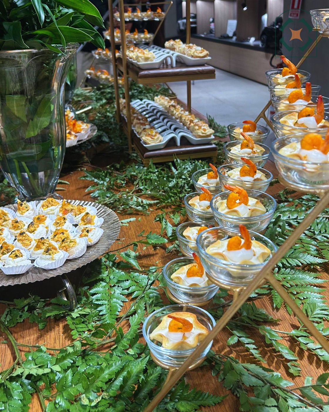 Mesa de evento corporativo